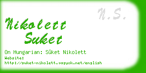 nikolett suket business card